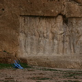 Rock carvings below tomb at Naqsh-e Rustam