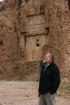 Olav in front of tomb in Naqsh-e Rustam