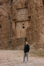 Olav in front of tomb in Naqsh-e Rustam