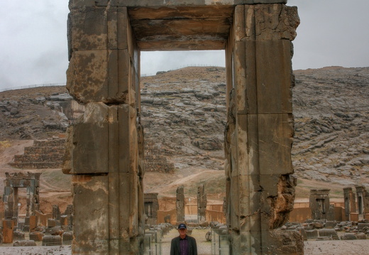 VIF member standing at the gate in Persepolis