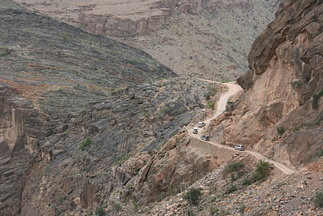 Mountain road in Wadi Bani Awf