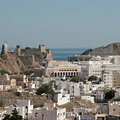 View over "Old" Muscat Village and Al Alam Palace