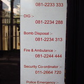 Common emergency numbers