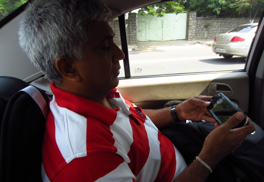 In the taxi