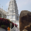 Man descending steps from Birla Mandir