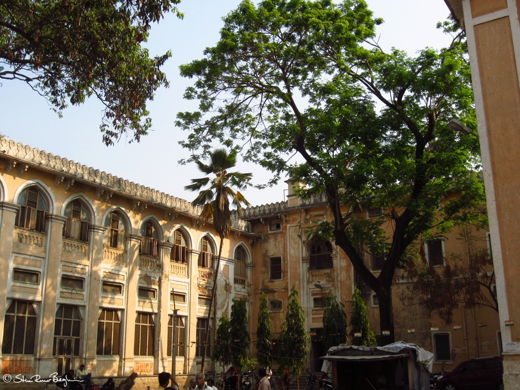 Crumbling hospital building near Charminar