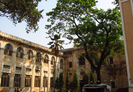 Crumbling hospital building near Charminar