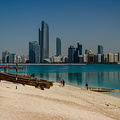 Abu Dhabi Corniche seen from the Heritage Village