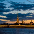 Peter & Paul Fortress at night, St Petersburg