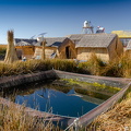 Fish farm on floating island, Uros, Titicaca