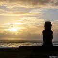 Ahu Ko Te Riku at sunset