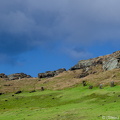 Moai in Rano Raraku crater