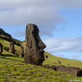 Moai on the southern slope of Rano Raraku