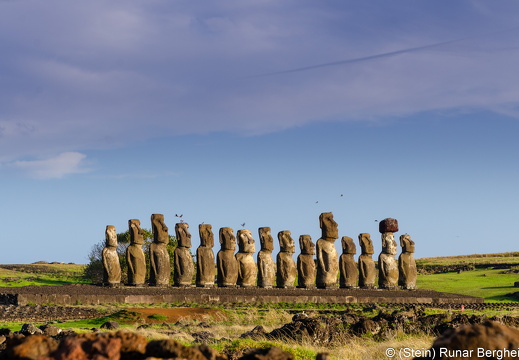 Ahu Tongariki in the late afternoon