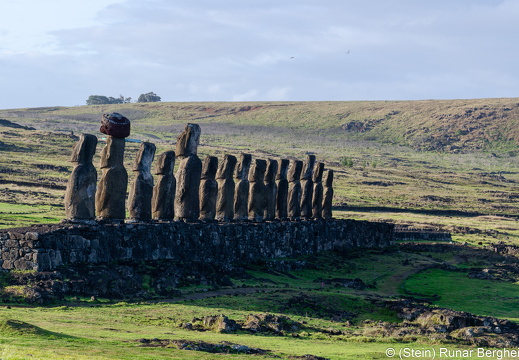 Ahu Tongariki in the late afternoon