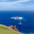 Motu Iti, Motu Nui and Motu Kau Kay seen from Orongo 