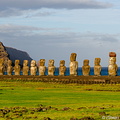 Ahu Tongariki in the late afternoon