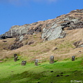 Moai in Rano Raraku crater