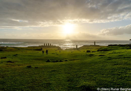 Ahu Tahai at sunset