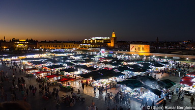 Jemaa el-Fna just after sunset