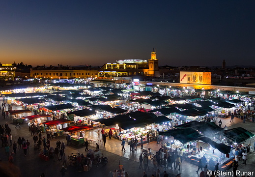 Jemaa el-Fna just after sunset