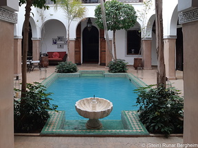 The courtyard of Riad el Noujoum