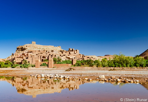 Ait Benhaddou  reflected in the wadi pools