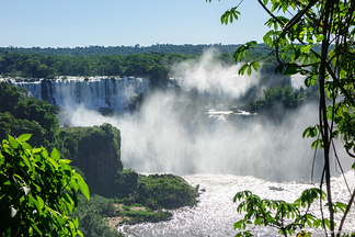 Foz do Iguassu seen from the Brazilian side