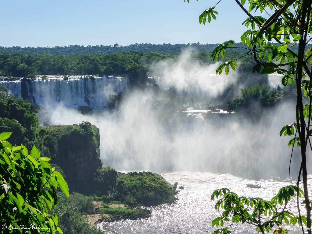 Foz do Iguassu seen from the Brazilian side