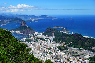 Rio de Janeiro and Sugarloaf Mountain seen from Corcovado