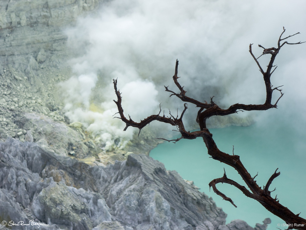 From the Ijen volcano crater