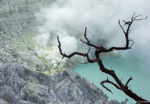 From the Ijen volcano crater