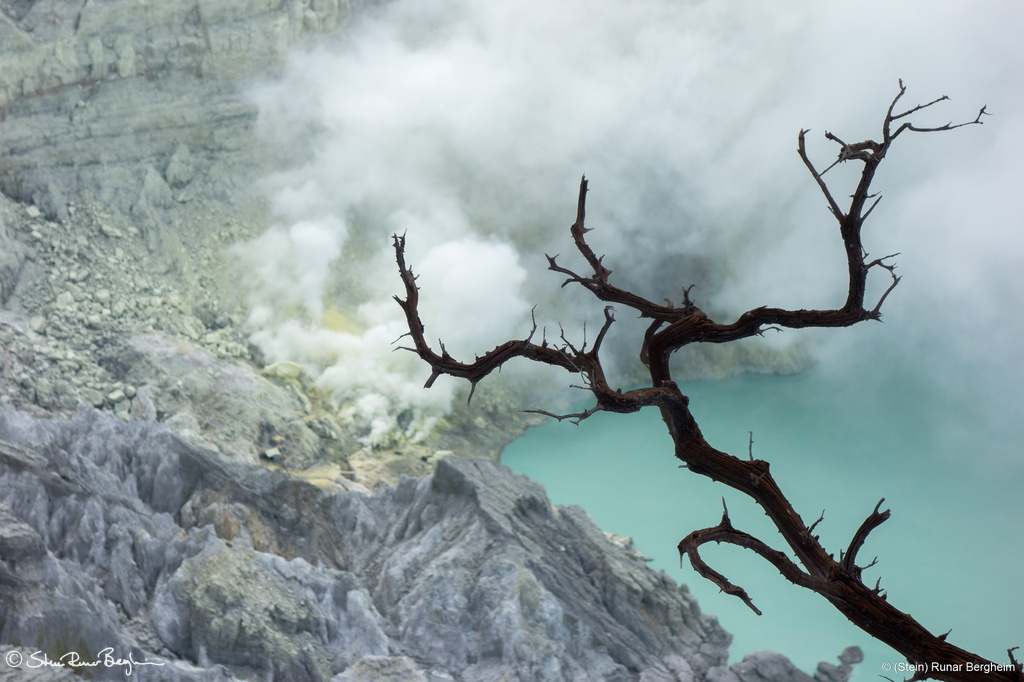 From the Ijen volcano crater
