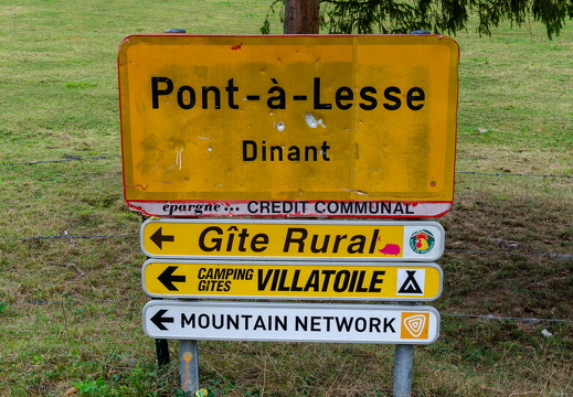Signage with the mandatory bullet holes