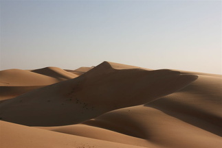Dunes close to sunset