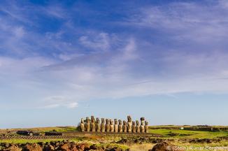 Ahu Tongariki in the late afternoon