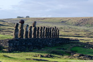 Ahu Tongariki in the late afternoon