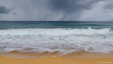 Rain storm coming in at Bluff Beach