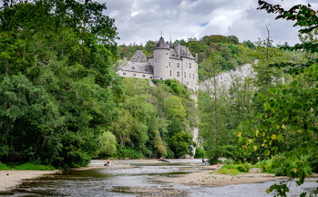 Chateau de Walzin towering over the Lesse